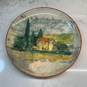 Williams Sonoma Paysage Italy Ceramic Pasta Bowl Plate 9”